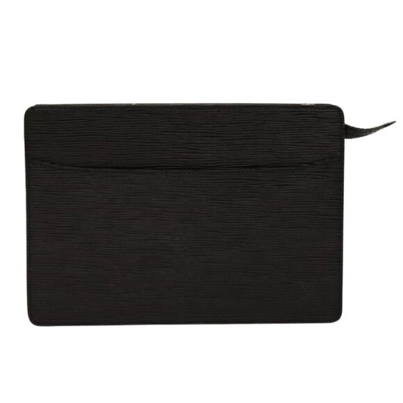 LOUIS VUITTON Epi Pochette Homme Clutch Bag Black M52522 LV Auth 69397 - Picture 1 of 14